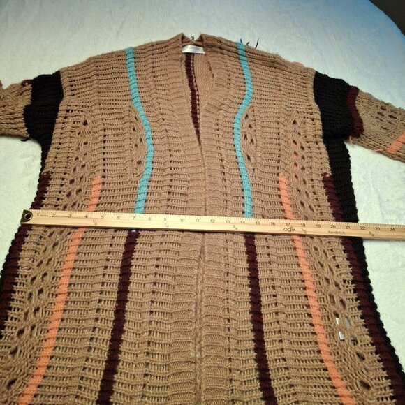 Anonyme Designers Crochet Cardigan Sz M/L Wool Colorful 70s Hippie Retro Boho - Picture 15 of 16
